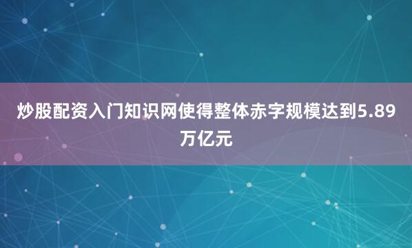 炒股配资入门知识网使得整体赤字规模达到5.89万亿元
